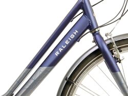 Raleigh Pioneer Tour Low Step Traditional Hybrid Bicycle - Grey/Blue 3 Thumbnail