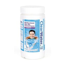 Clearwater Swimming Pool and Spa Chlorine Multi-Function 20g Tablets - 1kg Thumbnail