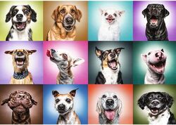 Trefl Funny Dog Faces Puzzle Adult - 1000 Pieces 1 Thumbnail
