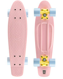 Xootz Kid's Retro Plastic Complete Cruiser Skateboard, Pastel Pink - 22