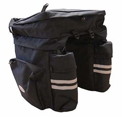 Raleigh Bike Nylon Triple Pannier Bag with Straps and Buckles, 600D Thumbnail