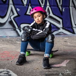 Xootz Kids 6 Piece Skate & BMX Knee Elbow and Wrist Pads Set - Black 6 Thumbnail