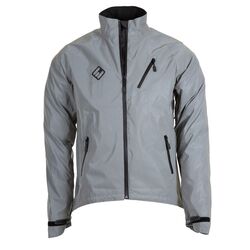 ETC Mens Arid Weatherproof Reflective Cycling Rain Jacket - Silver Thumbnail