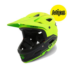 Giro Switchblade MIPS Full Face Dirt MTB Helmet with Visor, 20 Vents - Matt Lime/Black 1 Thumbnail