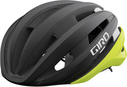 Giro Synthe MIPS II Road Cycling Helmet - Matt Black/Highlight Yellow Thumbnail