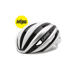 Giro Synthe Mips Road Bike Helmet 26 Wind Tunnel Vents - 55 to 59cm, White/Silver Thumbnail