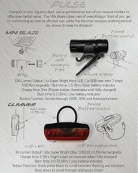 Pulse Mini Blaze + Glimmer USB Rechargeable Bike Light Set 1 Thumbnail