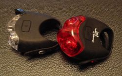Spanninga Jet USB Rechargeable Front Rear 2 LED Bike Light Set, 500m Visibility 1 Thumbnail