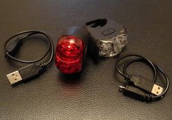 Spanninga Jet USB Rechargeable Front Rear 2 LED Bike Light Set, 500m Visibility 4 Thumbnail