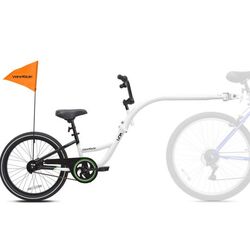 Kazam Link Tagalong Trailer Child Bike Seat White