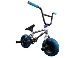 1080 Mini Freestyle BMX - Chrome & Blue 1 Thumbnail