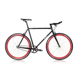 Quella Nero 700c Wheel, Single Speed - Black/Red Thumbnail