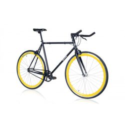 Quella Nero 700c Wheel, Single Speed - Black/Yellow 1 Thumbnail