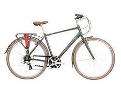 Raleigh Pioneer Grand Tour Crossbar Traditional Hybrid Bicycle - Satin Green/Black Thumbnail