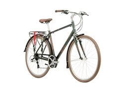 Raleigh Pioneer Grand Tour Crossbar Traditional Hybrid Bicycle - Satin Green/Black 1 Thumbnail