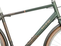 Raleigh Pioneer Grand Tour Crossbar Traditional Hybrid Bicycle - Satin Green/Black 5 Thumbnail