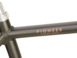 Raleigh Pioneer Grand Tour Crossbar Traditional Hybrid Bicycle - Satin Green/Black 7 Thumbnail