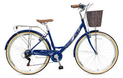 Tiger Traditional Ladies Heritage Dutch Style Bicycle, 700c, 7 Speed - Navy Thumbnail