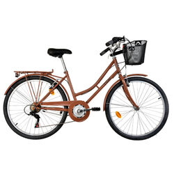 YOAC 01 Trekker Ladies Heritage Bike, 26in Wheel - Brown Thumbnail