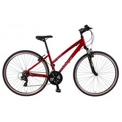 Claud Butler Explorer 2.0 Low Step Hybrid Bike - Red Thumbnail