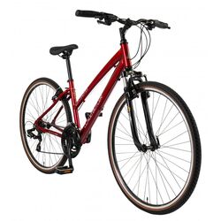 Claud Butler Explorer 2.0 Low Step Hybrid Bike - Red 1 Thumbnail