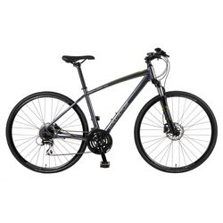 Claud Butler Explorer 4.0 Hybrid Bike, 24 Speed - Grey Thumbnail