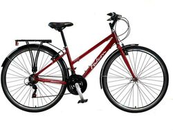 Falcon Venture Ladies Hybrid City Bike, 700c Wheel - Red Thumbnail