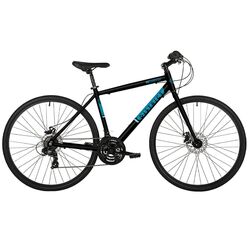 Freespirit District Mens Rigid Sports City Hybrid Bike, 700c Wheel, 21 Speed - Black/Blue Thumbnail