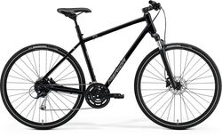 Merida Crossway 100 Hybrid Commuter Bike 2022, 700c Wheel - Gloss Black/Silver Thumbnail