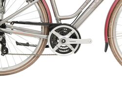 Raleigh Pioneer Grand Tour Low Step Hybrid Bicycle 2021 - Burgundy/Grey 5 Thumbnail
