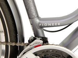Raleigh Pioneer Low Step Traditional Hybrid Bicycle - Graphite Black/Grey 3 Thumbnail