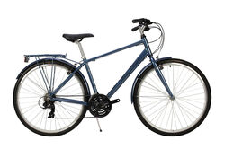 Raleigh Pioneer Mens Rigid Hybrid Bicycle, 700c Wheel, 21 Speed - Steel Blue Thumbnail