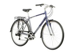 Raleigh Pioneer Tour Crossbar Traditional Hybrid Bicycle - Grey/Blue 1 Thumbnail