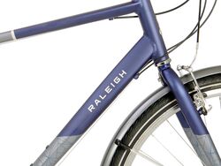 Raleigh Pioneer Tour Crossbar Traditional Hybrid Bicycle - Grey/Blue 3 Thumbnail