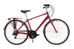 Raleigh Pioneer Tour Mens Rigid Hybrid Bicycle, 700c Wheel, 21 Speed - Red Thumbnail