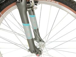 Raleigh Pioneer Trail Low Step Traditional Hybrid Bicycle - Grey/Teal 8 Thumbnail