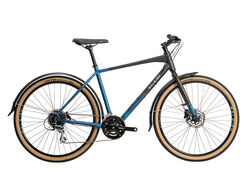 Raleigh Strada City Crossbar Hybrid Bicycle 2021 - Satin Black/Blue Thumbnail