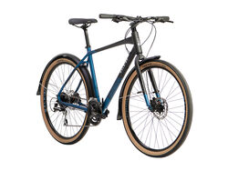 Raleigh Strada City Crossbar Hybrid Bicycle 2021 - Satin Black/Blue 1 Thumbnail