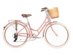 Raleigh Willow Ladies Traditional British Heritage Bicycle, 700c Wheel - Pink Thumbnail