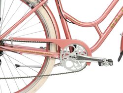 Raleigh Willow Ladies Traditional British Heritage Bicycle, 700c Wheel - Pink 6 Thumbnail