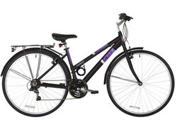 Freespirit City Urban Equipped Ladies Hybrid Bike - Black/Purple Thumbnail