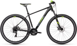 Cube AIM Hardtail Mountain Bike 2021 - Black/Lime Green Thumbnail