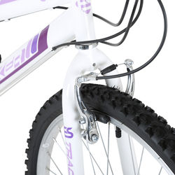 Freespirit Tracker Ladies Mountain Bike, White/Purple - 18 Speed, 26