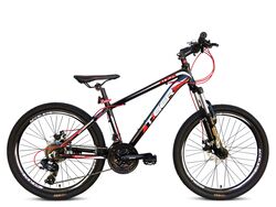 Tiger ACE 24 Mens/Junior Alloy Hardtail Mountain Bike, Red - 24