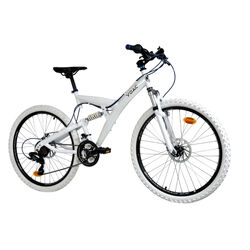 YOAC 11 Full Suspension Mountain Bike, 21 Speed - White Thumbnail