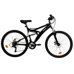 YOAC 18 Full Suspension Mountain Bike, 18 Speed - Black Thumbnail