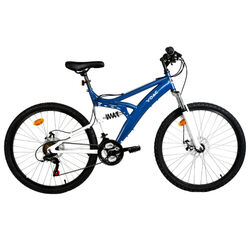 YOAC 89 Dual Suspension Mountain Bike, 18 Speed - Blue/White Thumbnail