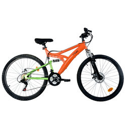 YOAC 89 Dual Suspension Mountain Bike, 18 Speed - Green/Orange Thumbnail