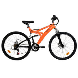 YOAC 89 Dual Suspension Mountain Bike, 18 Speed - Orange/Black Thumbnail