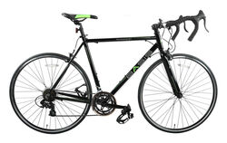 Basis Tourmalet 14 Adults Road Bike, Alloy Frame, 700c Wheel, 14 Speed - Black/Lime Thumbnail